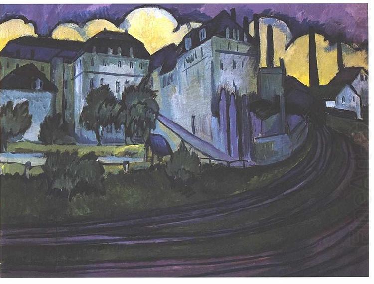 Ernst Ludwig Kirchner Gateway to the freight depot in Altstadt china oil painting image